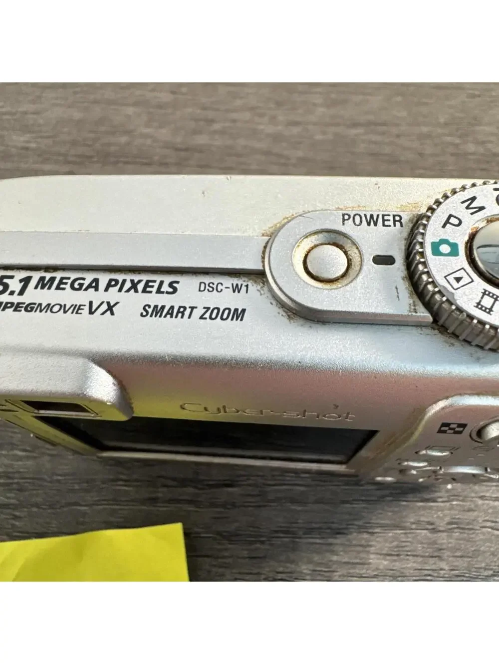 Sony Cyber-shot DSC-W1 5.1MP Digital Camera - Silver BATTERY DOOR NEEDS TAPE